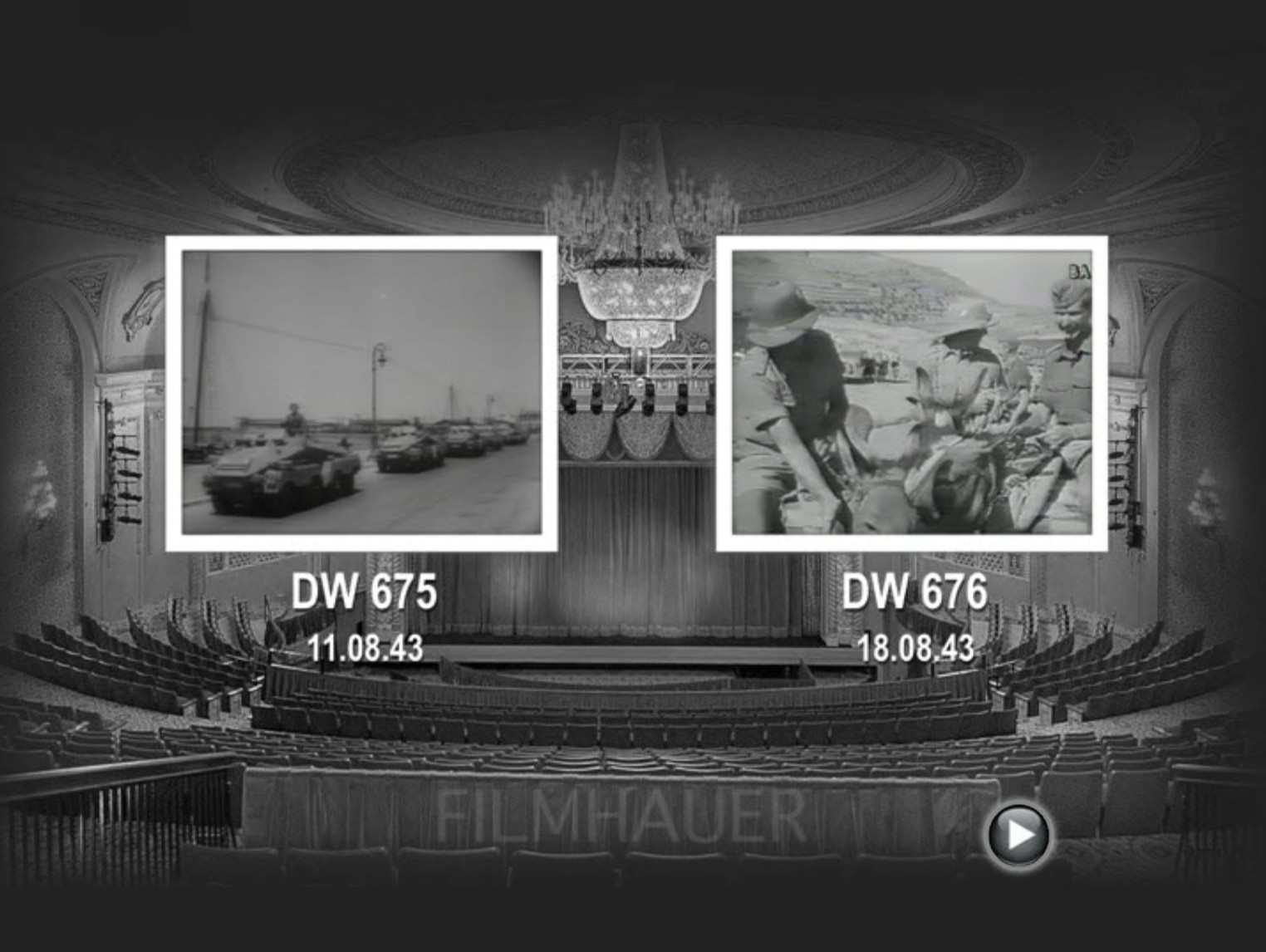 DEUTSCHE WOCHENSCHAU<br>675/676/679/680<br>11.08.43 - 15.09.43