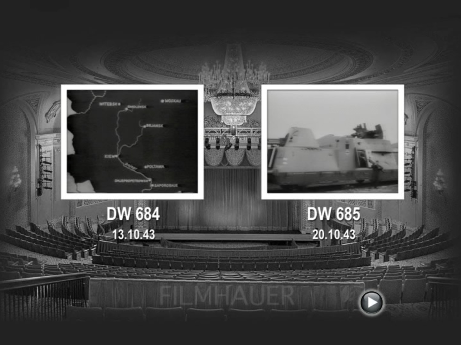 DEUTSCHE WOCHENSCHAU<br>684/685/686<br>13.10.43 - 25.10.43